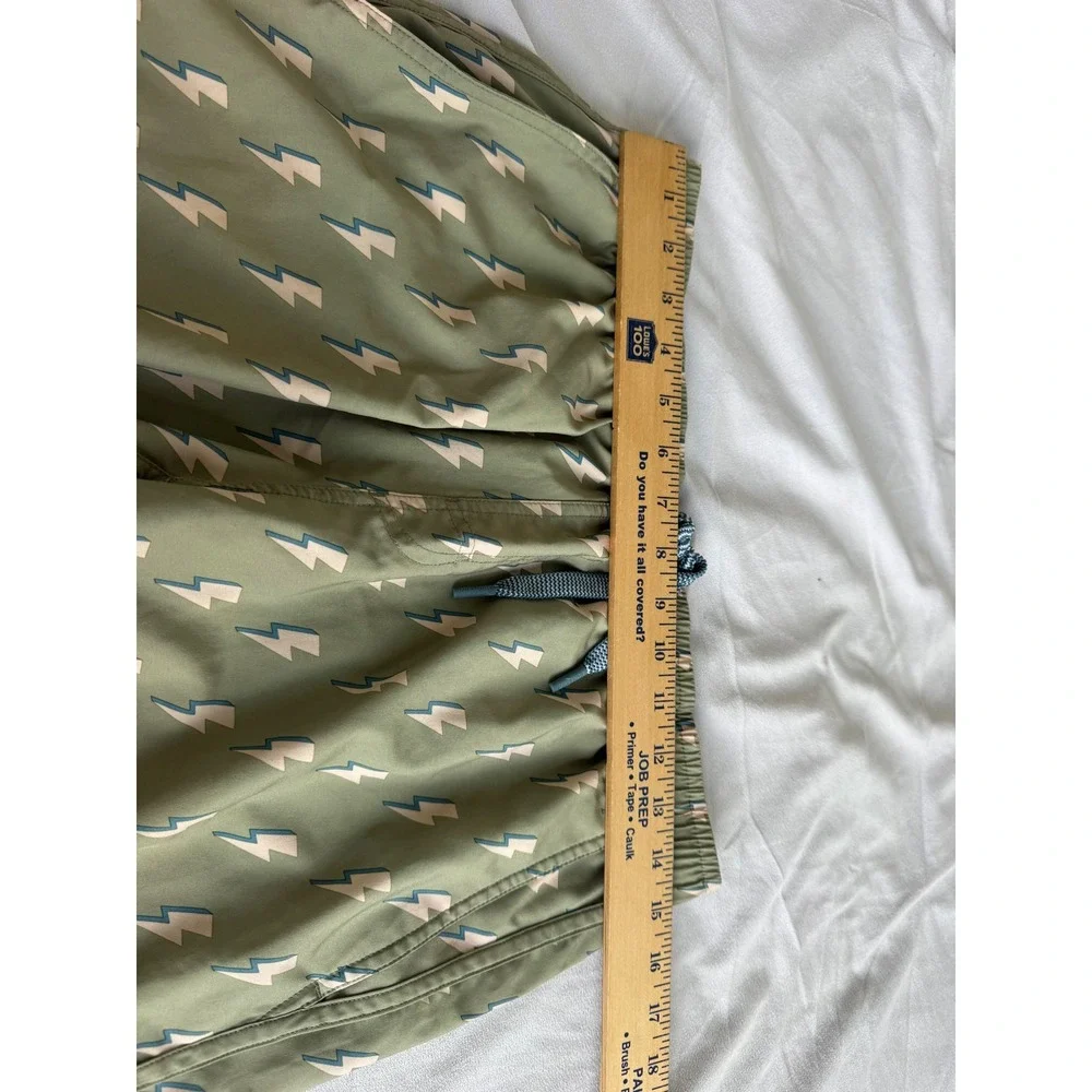 Burlebo Kids Swim Trunks Green Lightning Bolt Performance Board Shorts Medium 8